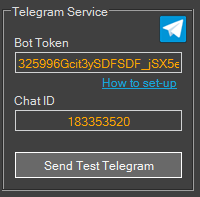Alarm Manager Telegram Settings
